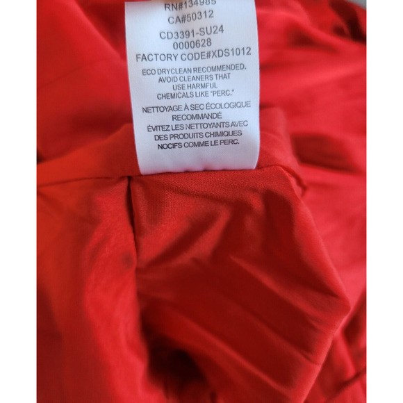 NWT For Love & Lemons Red Anisa Silk Fringe Draped Midi Dress Size XL Red #8A404 - Picture 12 of 13